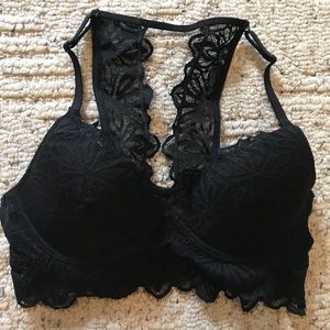 PINK black date lightly lined bralette